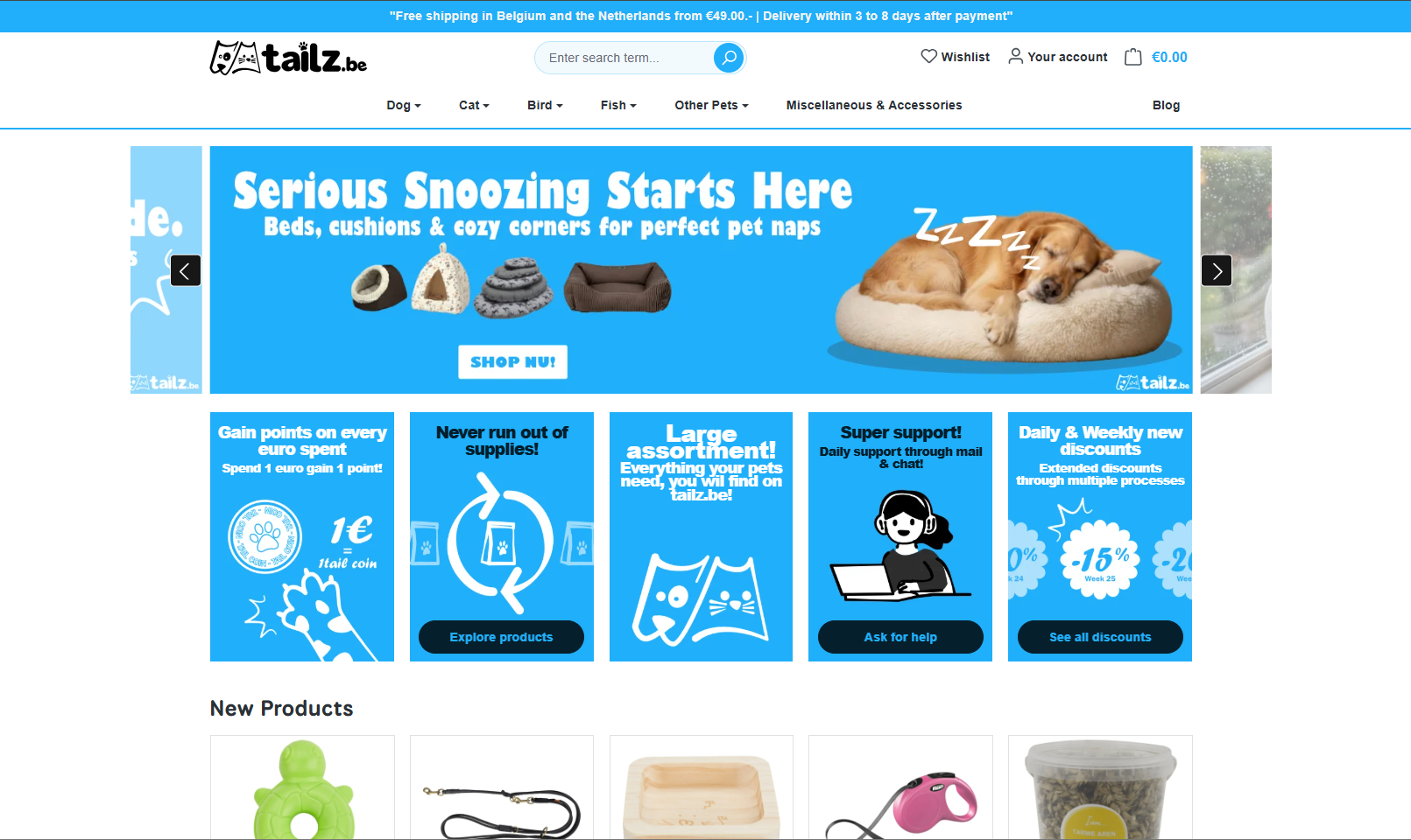 Schermbeeld van Tailz Shopware platform